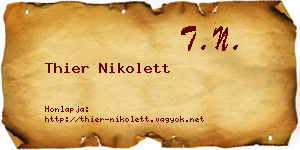 Thier Nikolett névjegykártya